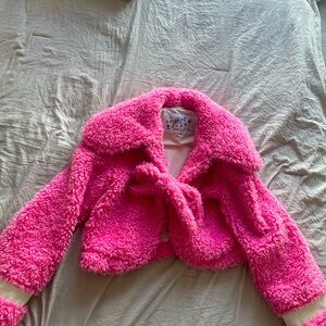 Somewhere x Nowhere fluffy bow cardigan